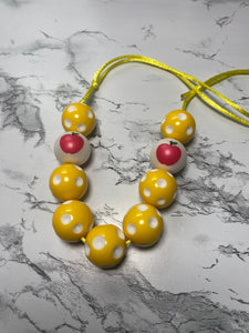 Apple Yellow Bubble Gum Necklace