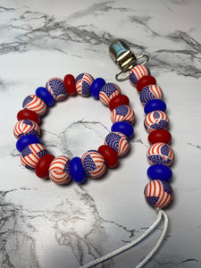 American Flag Teething Set