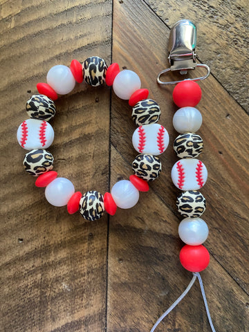 Leopard Baseball Silicone Ring and Clip Set TC36