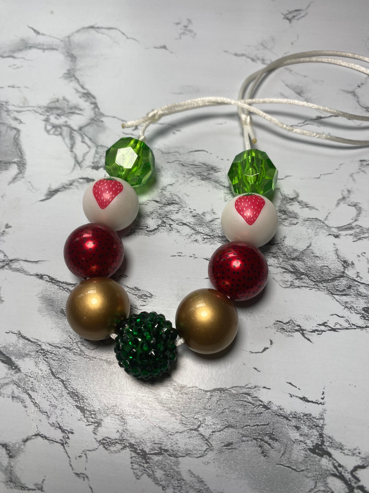 Strawberry Bubble Gum Necklace