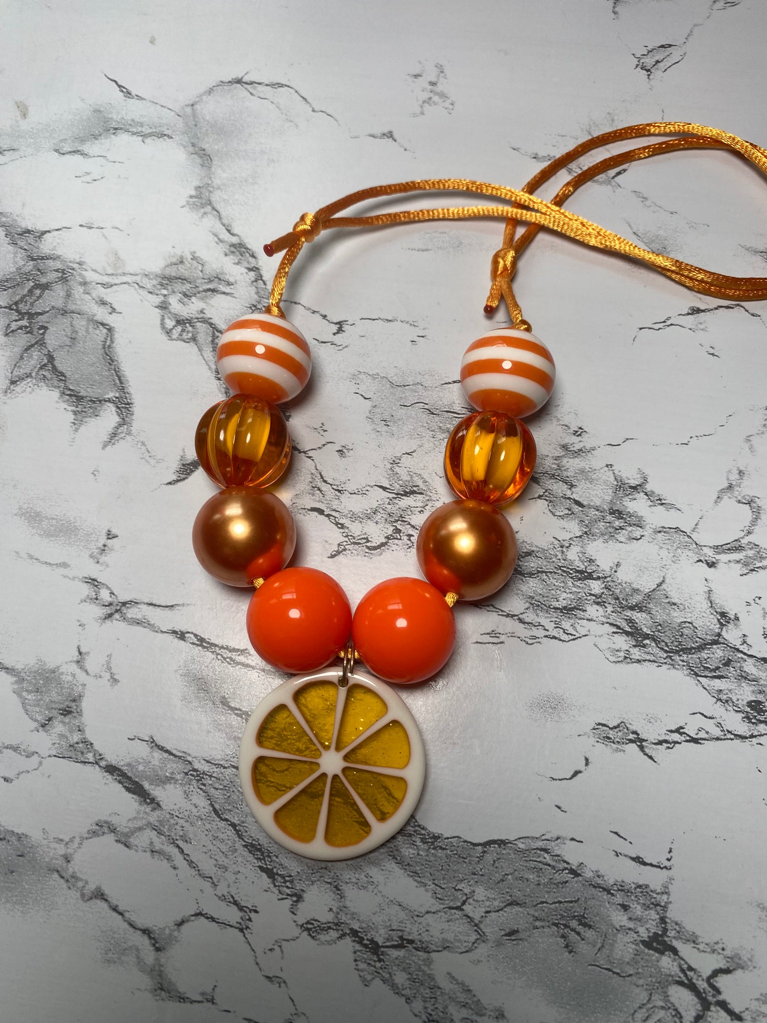 Orange Slice Bubble Gum Necklace